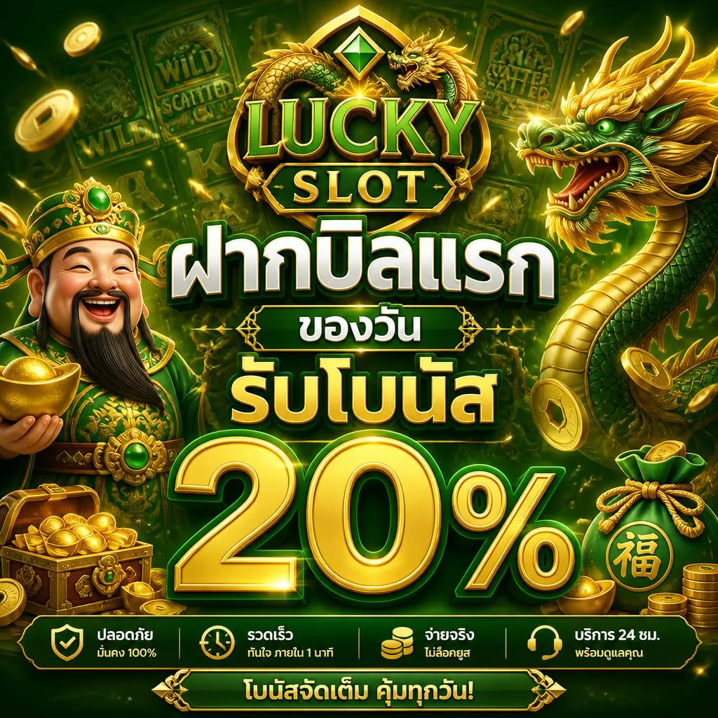 โปรโมชั่น ฝากบิลแรกของวัน รับโบนัส 20%